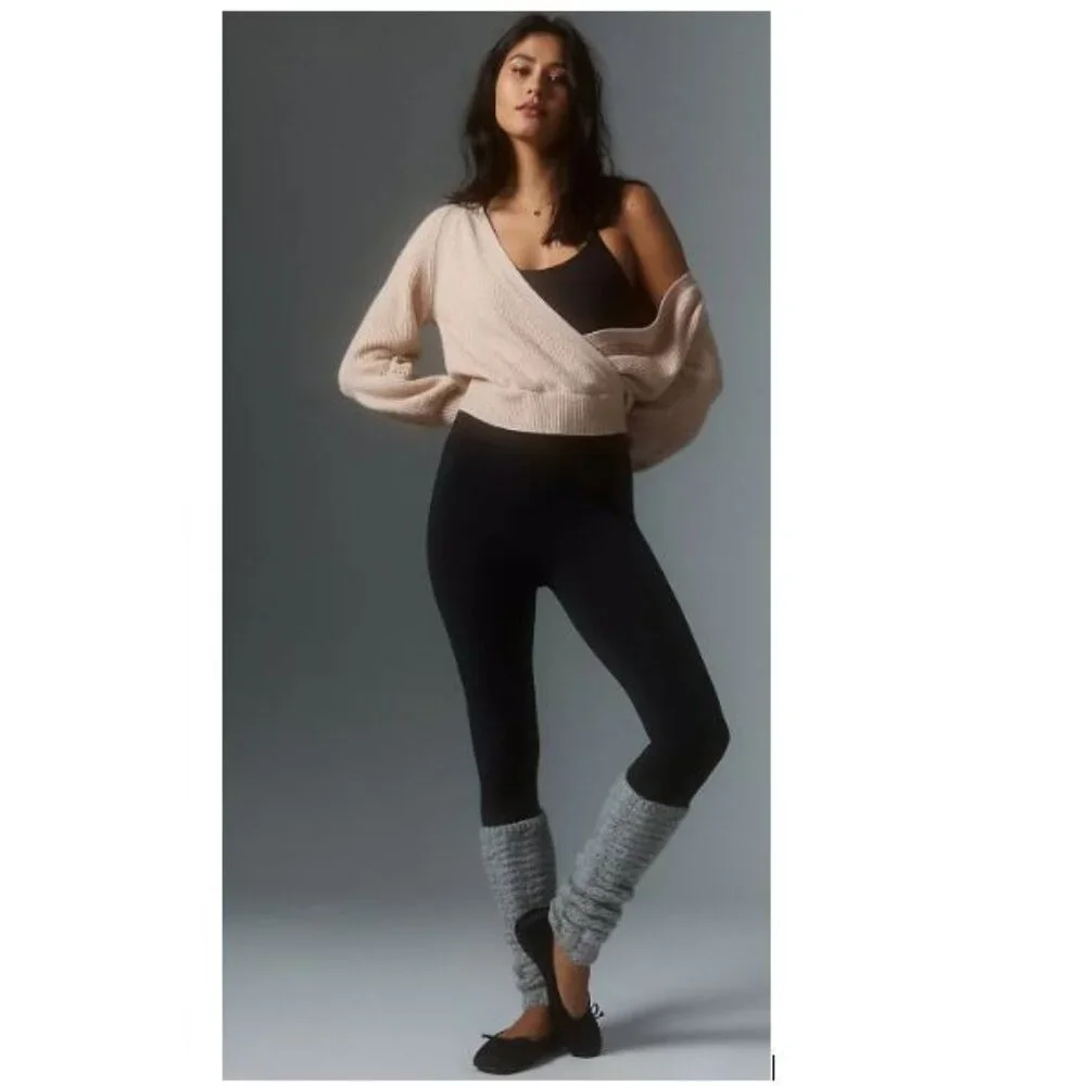 By Anthropologie Deep-V Sweater in Beige - Size X-Small
